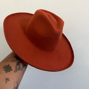 Burnt Orange Pencil Brim Hat